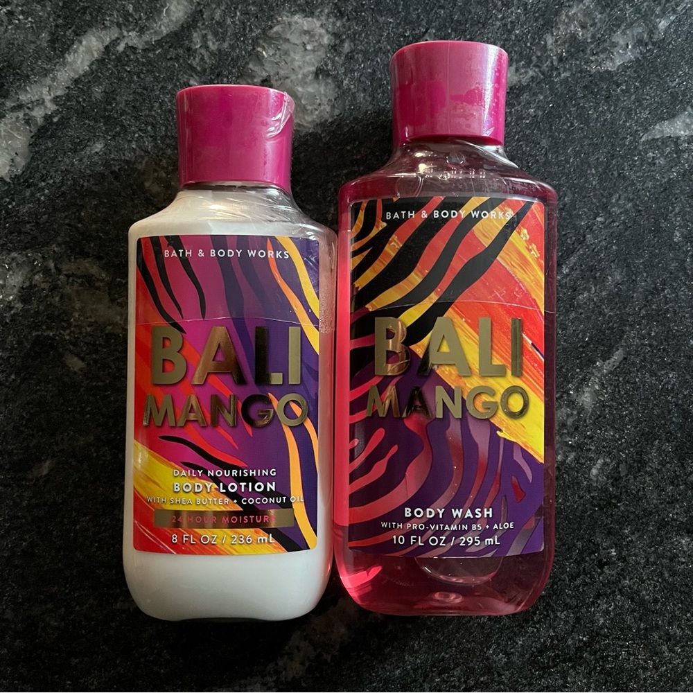 Bath & Body Works Bali Mango Body Wash and Lotion Set